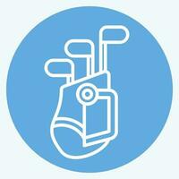 Icon Golf Bag. related to Golf symbol. blue eyes style. simple design editable. simple illustration vector