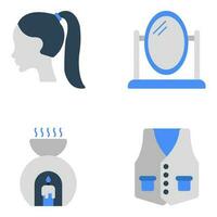 Pack of Fashion and Beauty Flat Icons vector