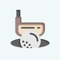 Icon Hole in One. related to Golf symbol. flat style. simple design editable. simple illustration vector