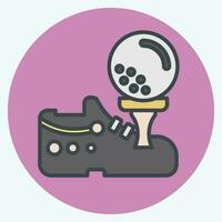 Icon Shoes. related to Golf symbol. color mate style. simple design editable. simple illustration vector