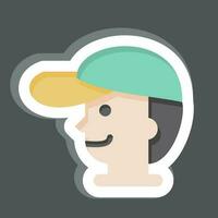 Sticker Cap. related to Golf symbol. simple design editable. simple illustration vector