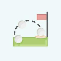 Icon Golf Strategy. related to Golf symbol. flat style. simple design editable. simple illustration vector