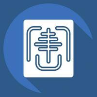 Icon X Ray. related to Orthopedic symbol. long shadow style. simple design editable. simple illustration vector