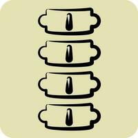 Icon Spine. related to Orthopedic symbol. hand drawn style. simple design editable. simple illustration vector