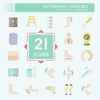 Icon Set Orthopedic. related to Health symbol. flat style. simple design editable. simple illustration vector