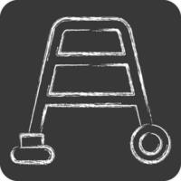 Icon Walker. related to Orthopedic symbol. chalk Style. simple design editable. simple illustration vector