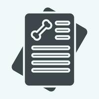 Icon Report. related to Orthopedic symbol. glyph style. simple design editable. simple illustration vector