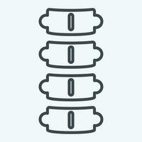 Icon Spine. related to Orthopedic symbol. line style. simple design editable. simple illustration vector