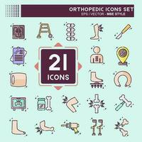 Icon Set Orthopedic. related to Health symbol. MBE style. simple design editable. simple illustration vector