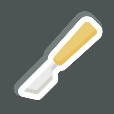 Sticker Scalpel. related to Orthopedic symbol. simple design editable. simple illustration