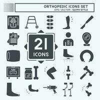 Icon Set Orthopedic. related to Health symbol. glyph style. simple design editable. simple illustration vector