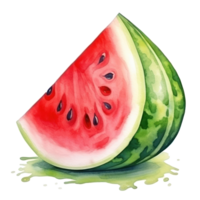 vattenfärg vattenmelon isolerat. illustration ai generativ png