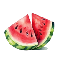 vattenfärg vattenmelon isolerat. illustration ai generativ png