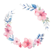 aquarelle floral Cadre. illustration ai génératif png