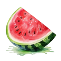 vattenfärg vattenmelon isolerat. illustration ai generativ png