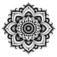 Decorative mandala design in colouring book style vector