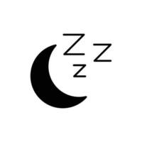 sleep icon. solid icon vector