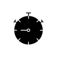 timer icon. solid icon vector