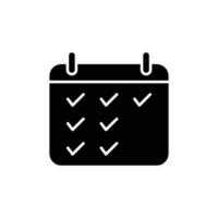 plan calendar icon. solid icon vector