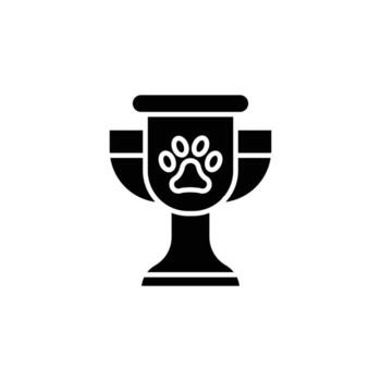 Trophy icon. Solid icon vector