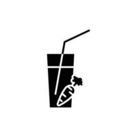 carrot juice icon. solid icon vector