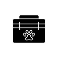 animal suitcase icon. solid icon vector