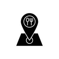 food location icon. solid icon vector