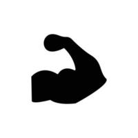 biceps curl icon. solid icon vector