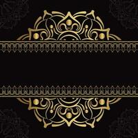 luxury background with golden mandala ornament vector