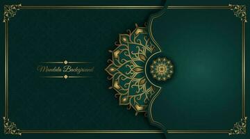 luxury background, with golden mandala ornament vector