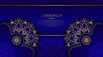luxury background, with golden mandala ornament vector