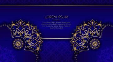 luxury background, with golden mandala ornament vector