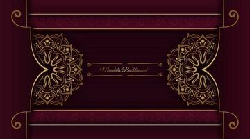 luxury background with golden mandala ornament vector