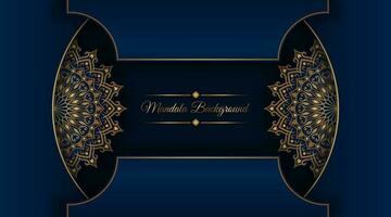 luxury background with golden mandala ornament vector