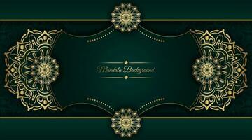 luxury background with golden mandala ornament vector