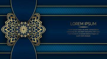 luxury background with golden mandala ornament vector