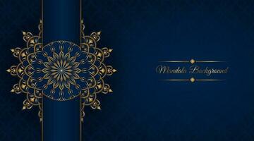 luxury background with golden mandala ornament vector