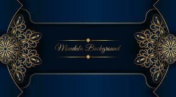 luxury background with golden mandala ornament vector