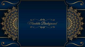 luxury background with golden mandala ornament vector