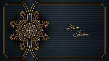 luxury background with golden mandala ornament vector