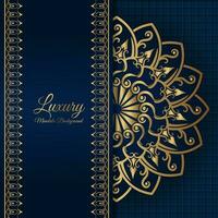 luxury background with golden mandala ornament vector