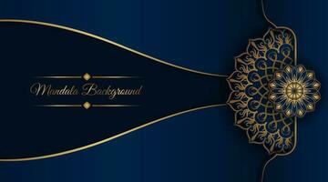 luxury background with golden mandala ornament vector