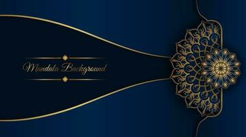 luxury background with golden mandala ornament vector