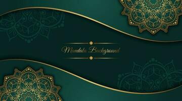 luxury background, with golden mandala ornament vector