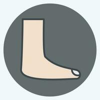 Icon Foot. related to Orthopedic symbol. color mate style. simple design editable. simple illustration vector