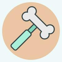 Icon Hammer. related to Orthopedic symbol. color mate style. simple design editable. simple illustration vector