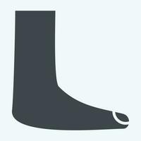 Icon Foot. related to Orthopedic symbol. glyph style. simple design editable. simple illustration vector