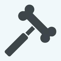 Icon Hammer. related to Orthopedic symbol. glyph style. simple design editable. simple illustration vector