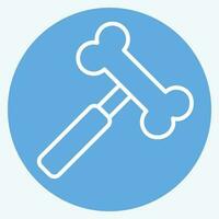 Icon Hammer. related to Orthopedic symbol. blue eyes style. simple design editable. simple illustration vector