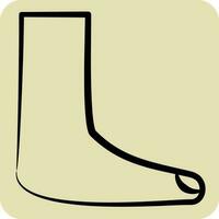 Icon Foot. related to Orthopedic symbol. hand drawn style. simple design editable. simple illustration vector